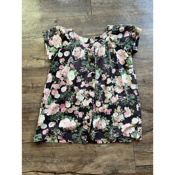 Vintage Grunge Floral Button Up Shirt size Large - Picture 2 of 2